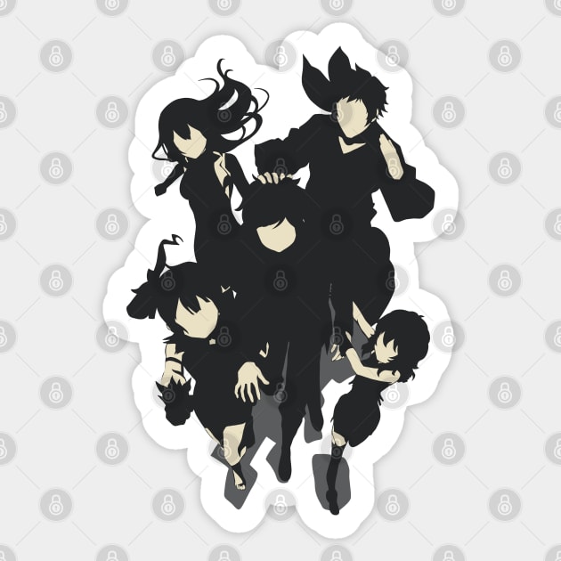 Bell Hestia Welf Liliruca and Ais from Is It Wrong to Try to Pick Up Girls in a Dungeon IV or Dungeon ni Deai wo Motomeru no wa Machigatteiru Darou ka 4 Anime in a Cool Awesome Minimalist Design Sticker by Animangapoi